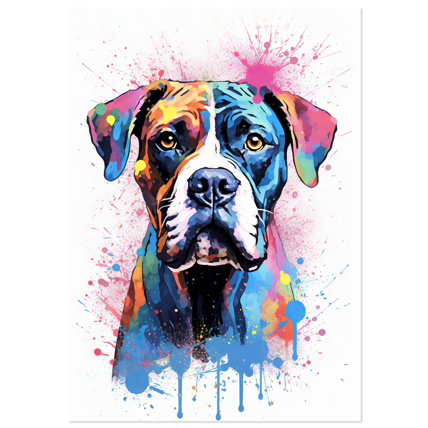 Hund Boxer Pop-Art (DOG46)