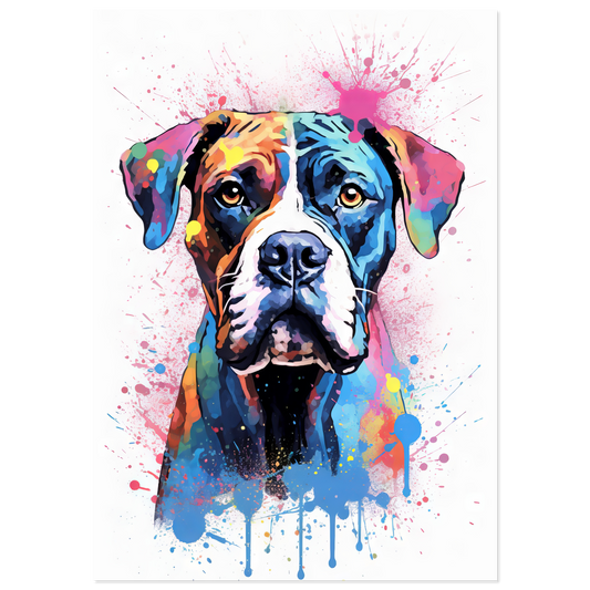 Hund Boxer Pop-Art (DOG46)