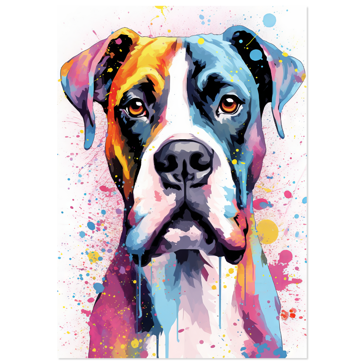 Hund Boxer Pop-Art (DOG47)