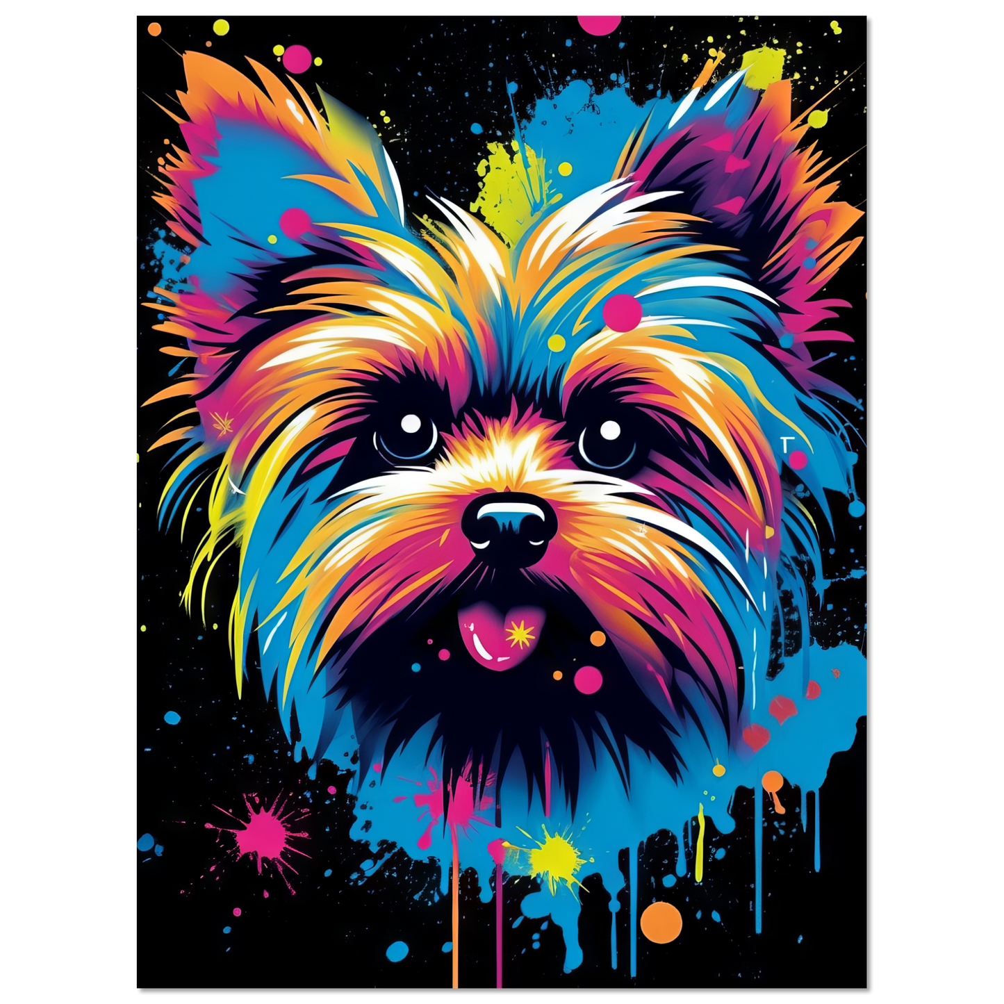 Hund Yorkshire Terrier Pop-Art (DOG49)