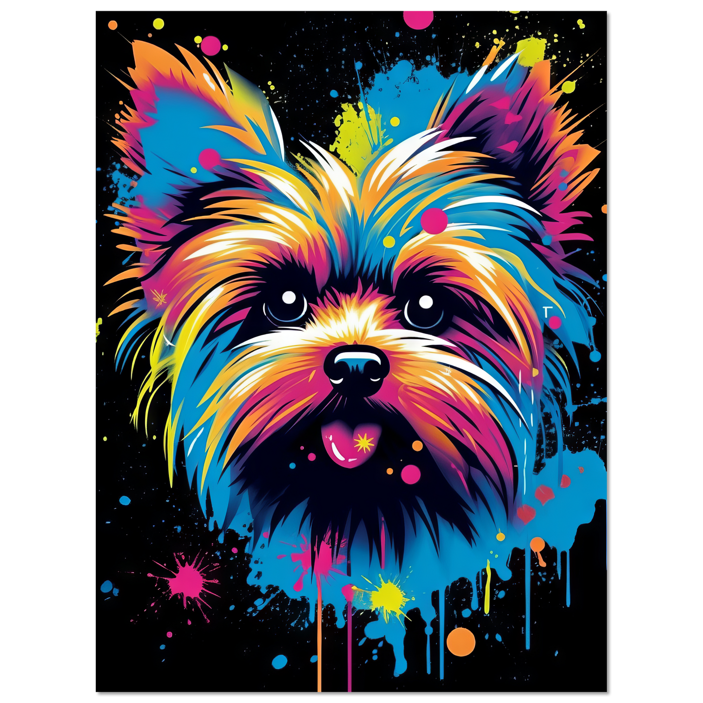 Hund Yorkshire Terrier Pop-Art (DOG49)