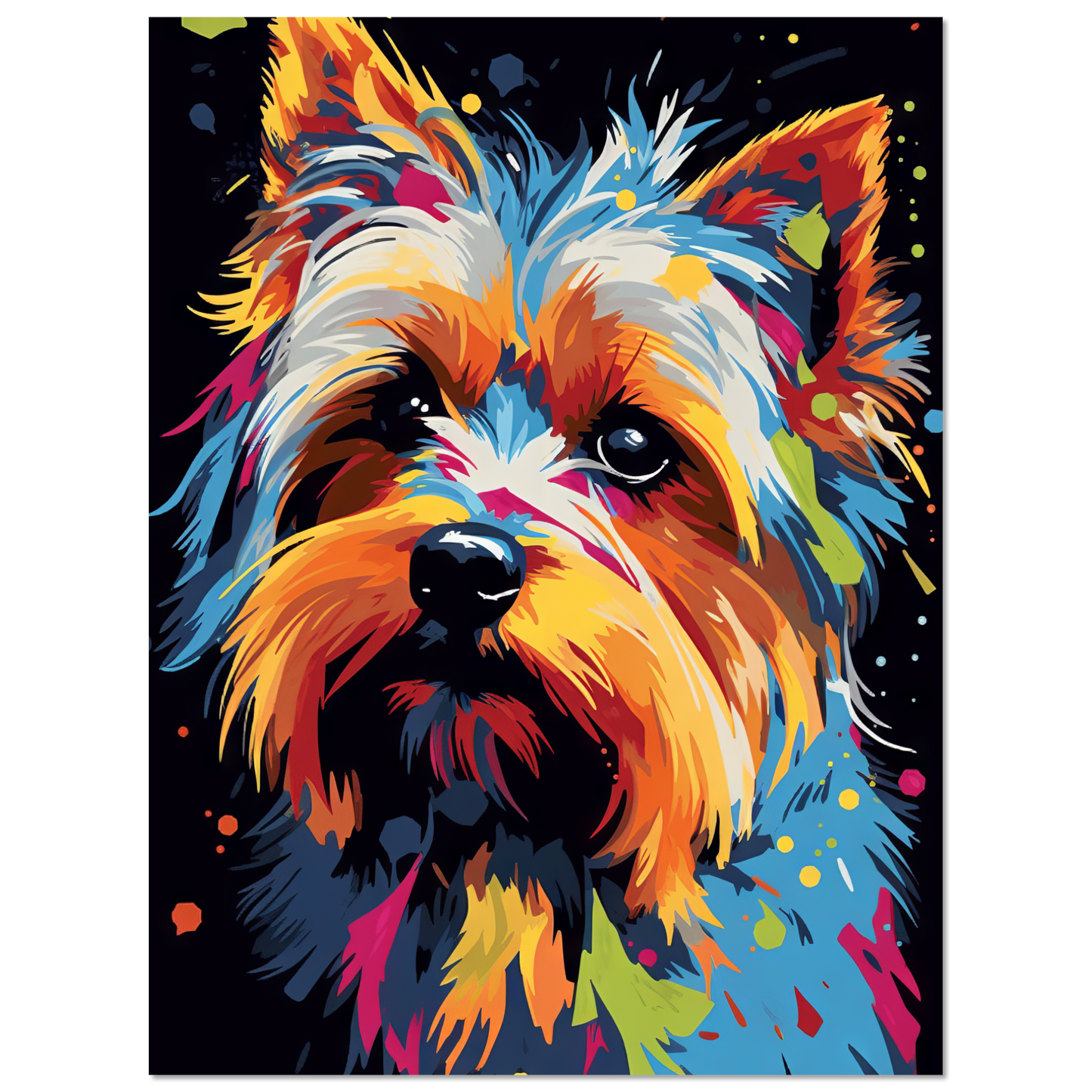Hund Yorkshire Terrier Pop-Art (DOG50)