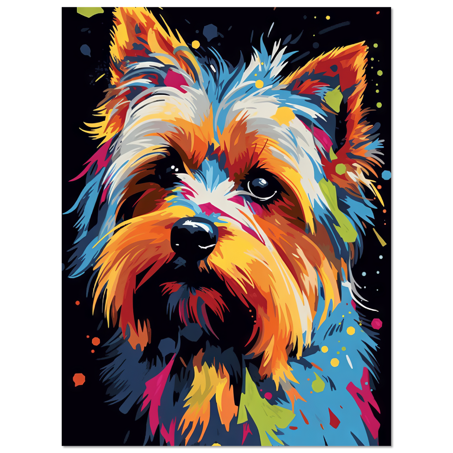 Hund Yorkshire Terrier Pop-Art (DOG50)