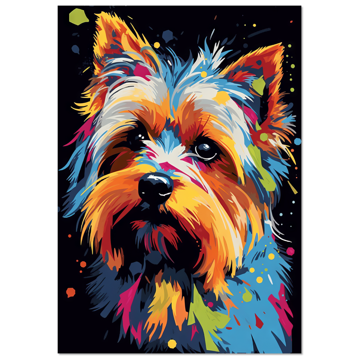 Hund Yorkshire Terrier Pop-Art (DOG50)