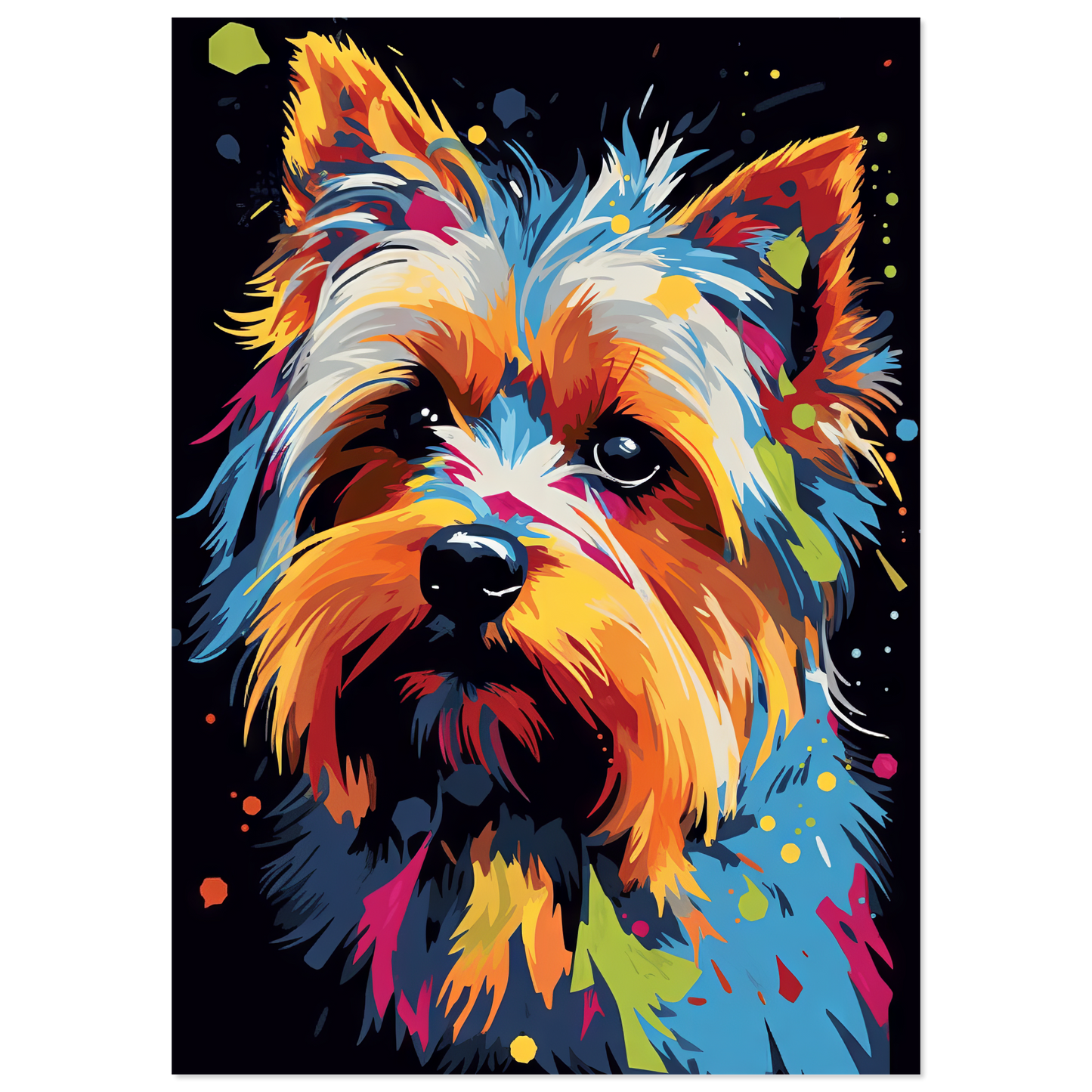 Hund Yorkshire Terrier Pop-Art (DOG50)
