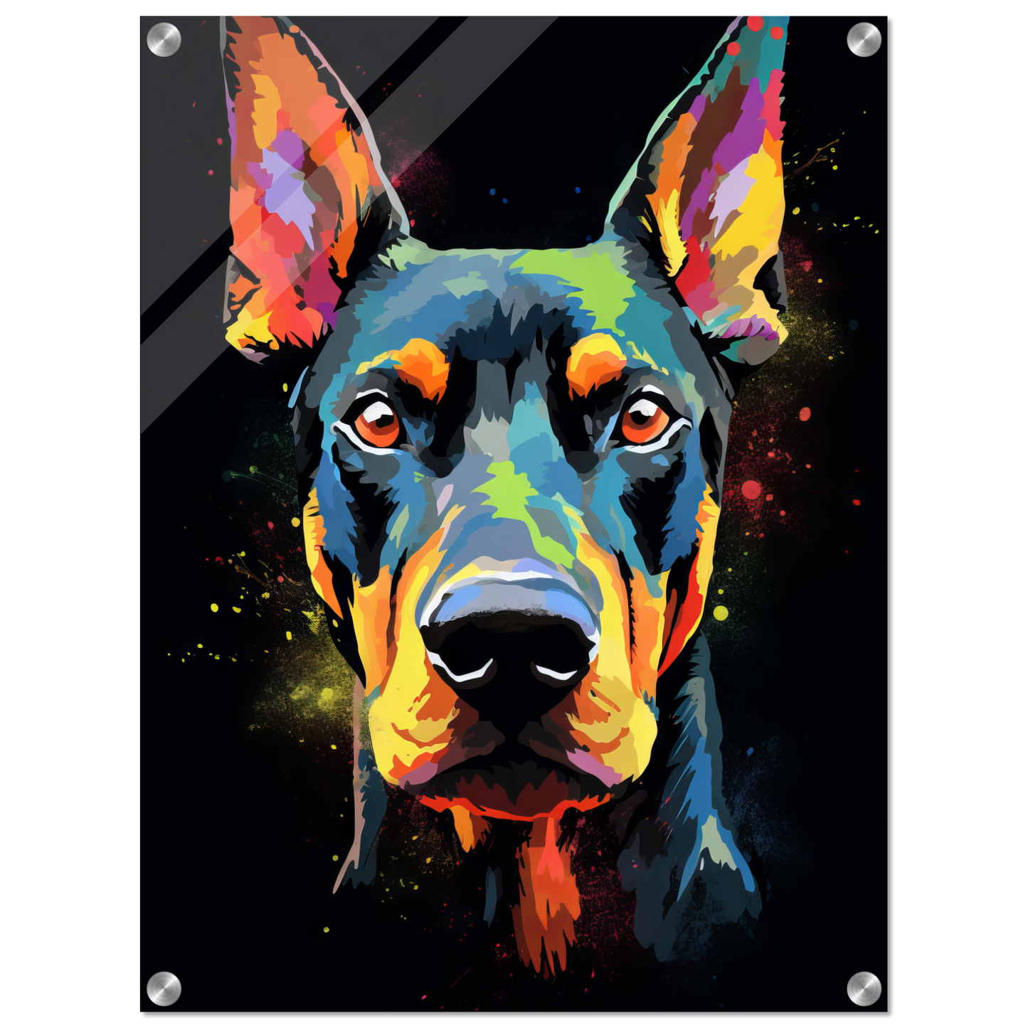 Hund Dobermann Pop-Art (DOG59)