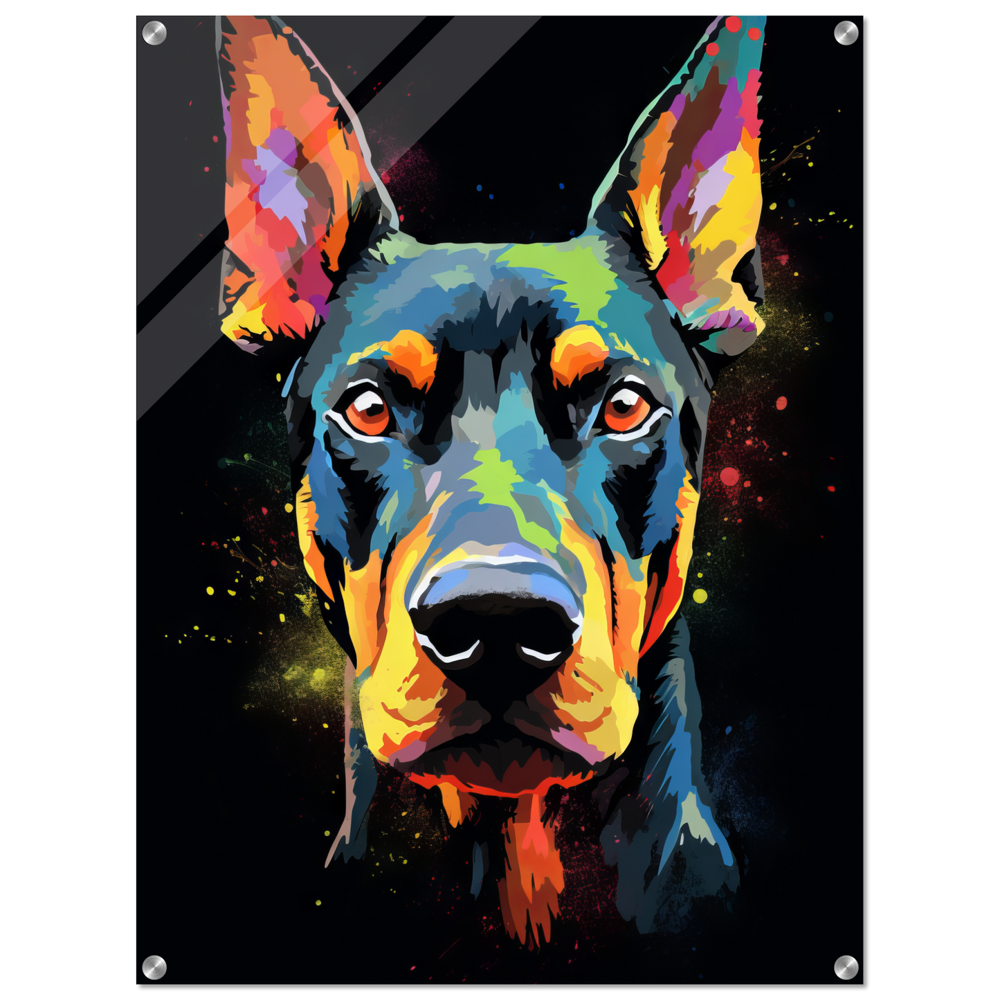 Hund Dobermann Pop-Art (DOG59)