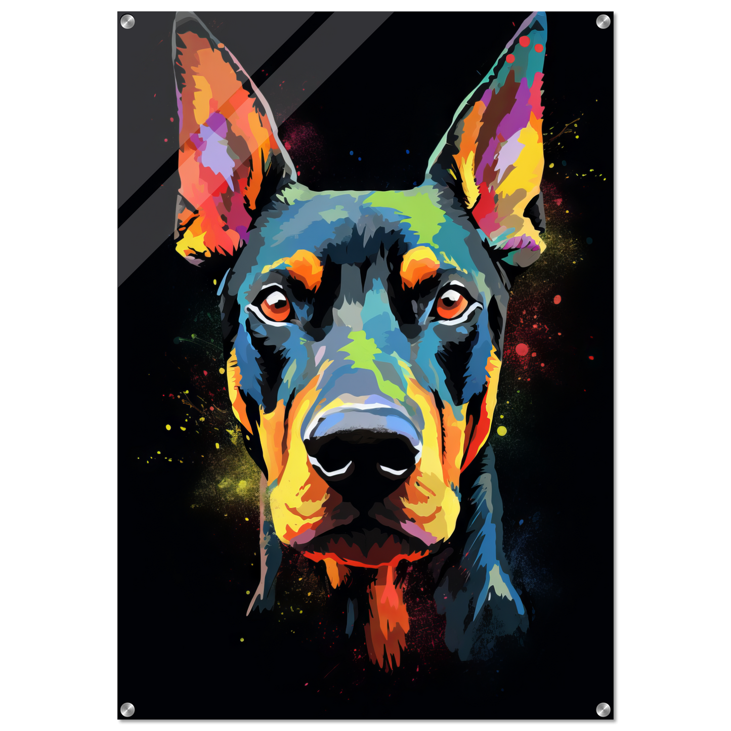 Hund Dobermann Pop-Art (DOG59)