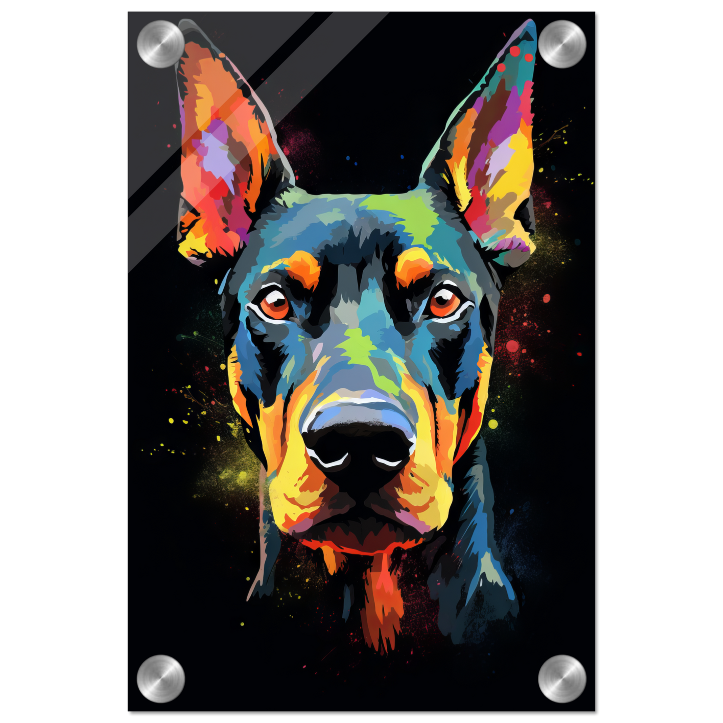 Hund Dobermann Pop-Art (DOG59)
