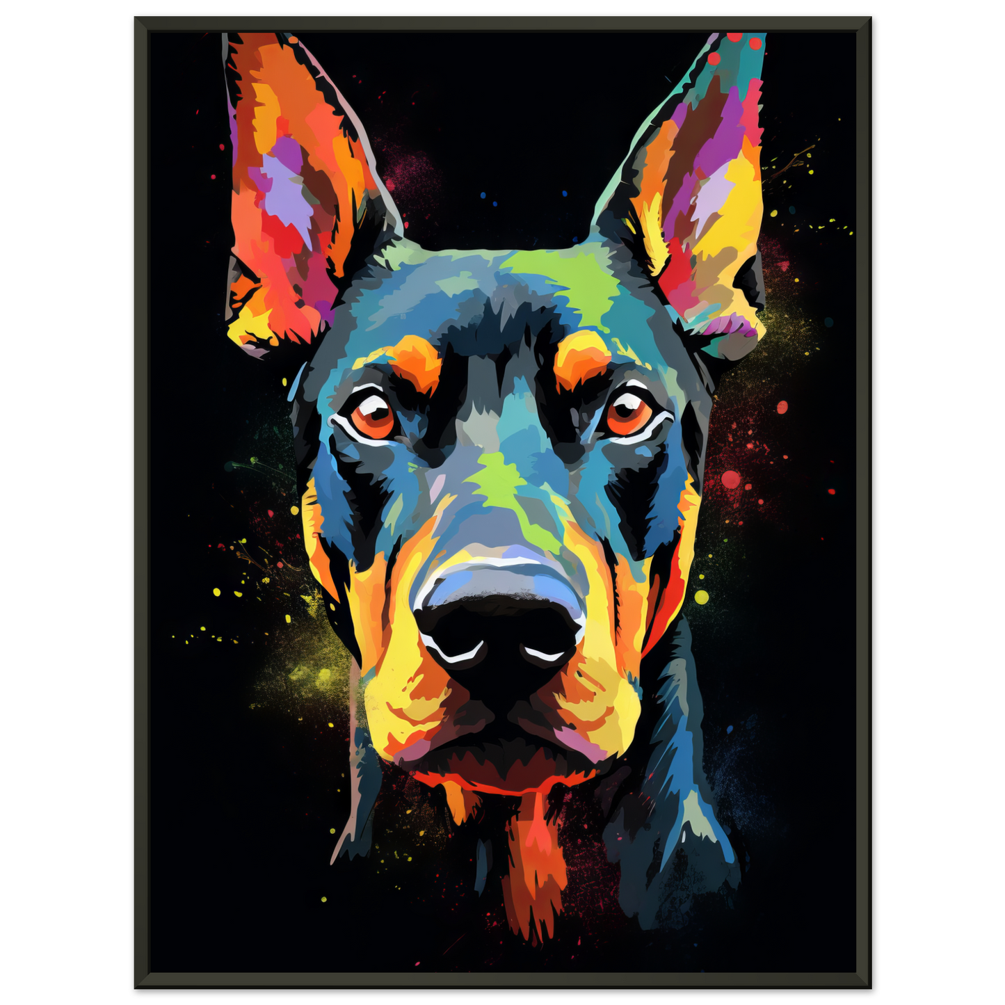 Hund Dobermann Pop-Art (DOG59)