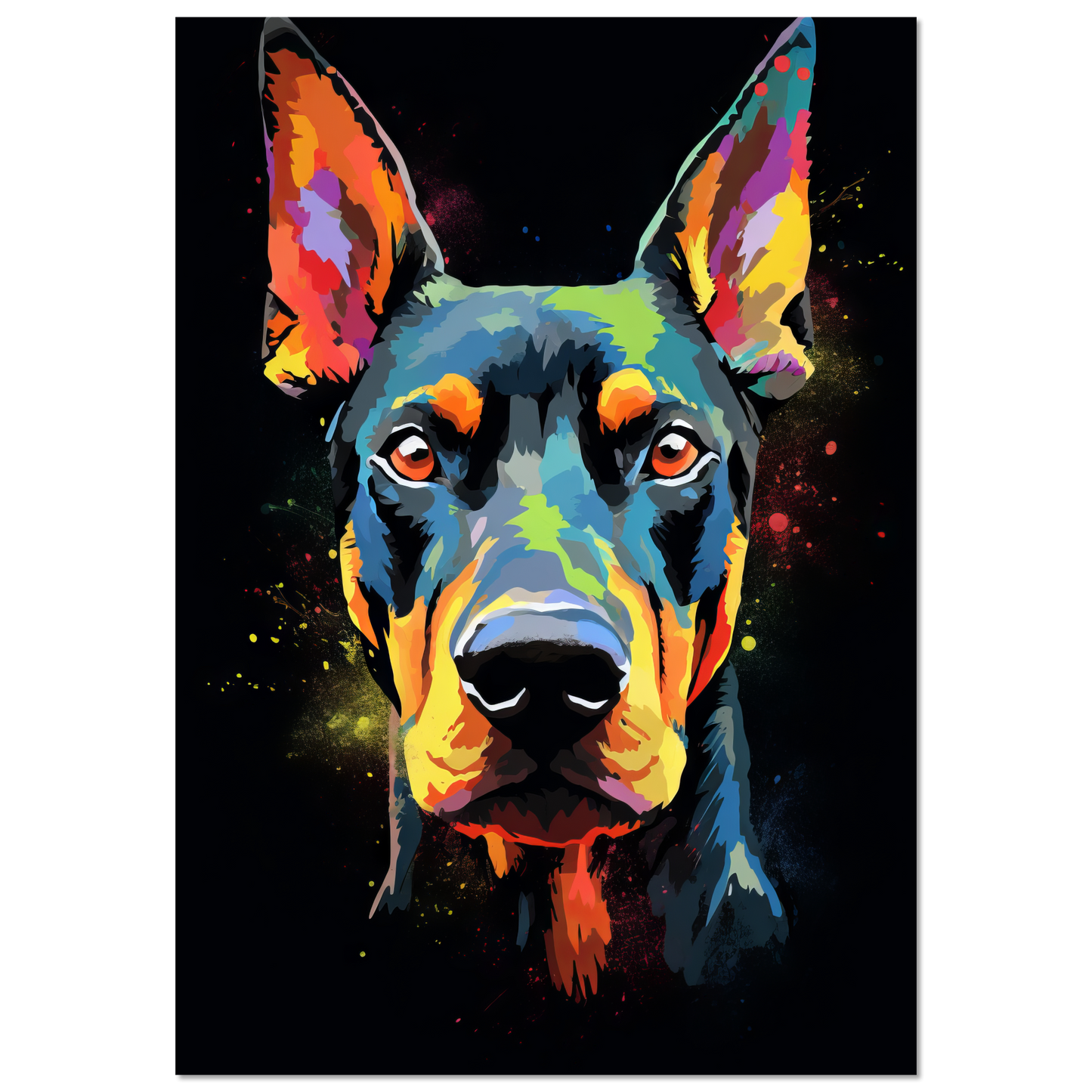 Hund Dobermann Pop-Art (DOG59)