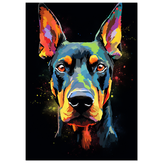 Hund Dobermann Pop-Art (DOG59)