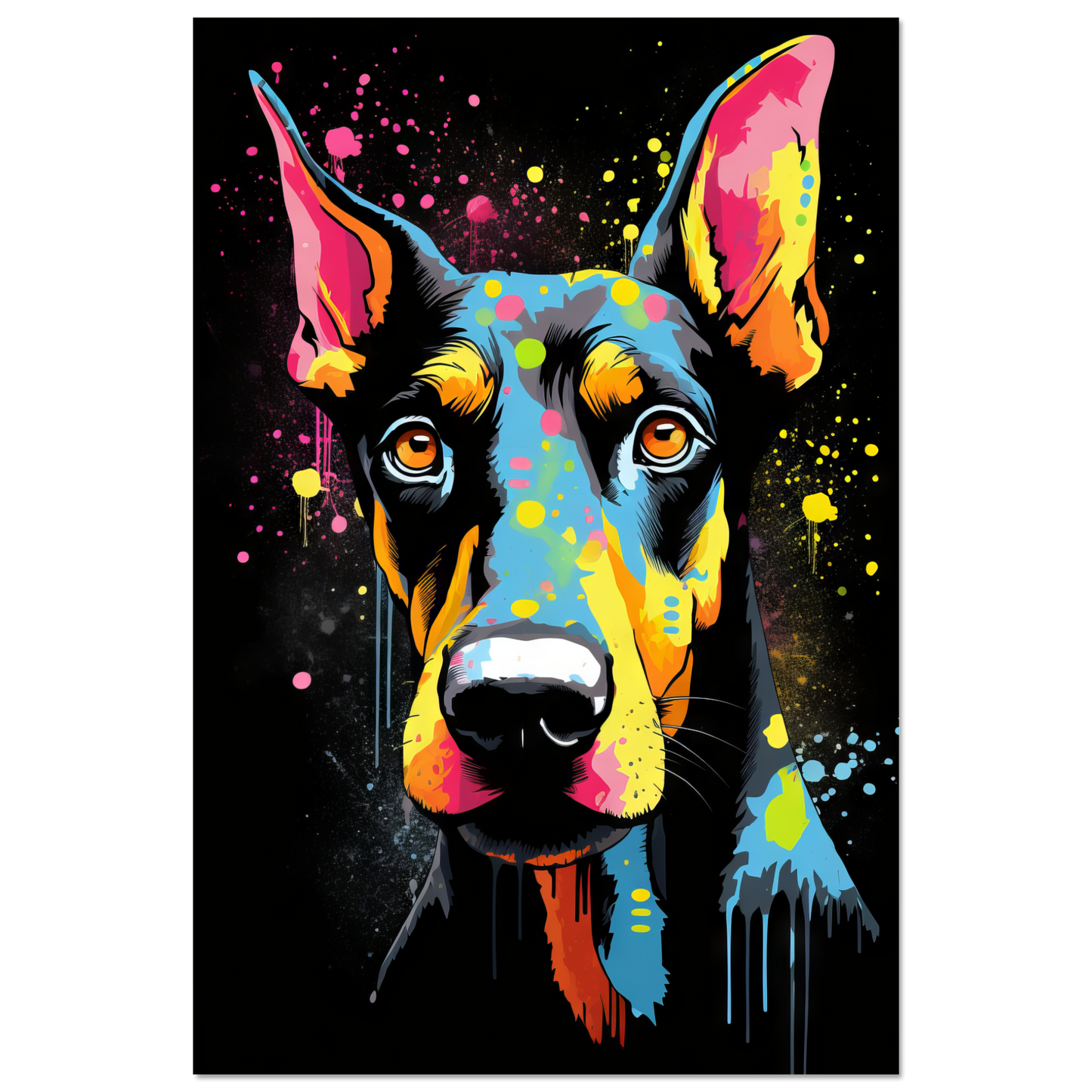 Dog Doberman Pop Art (DOG60)