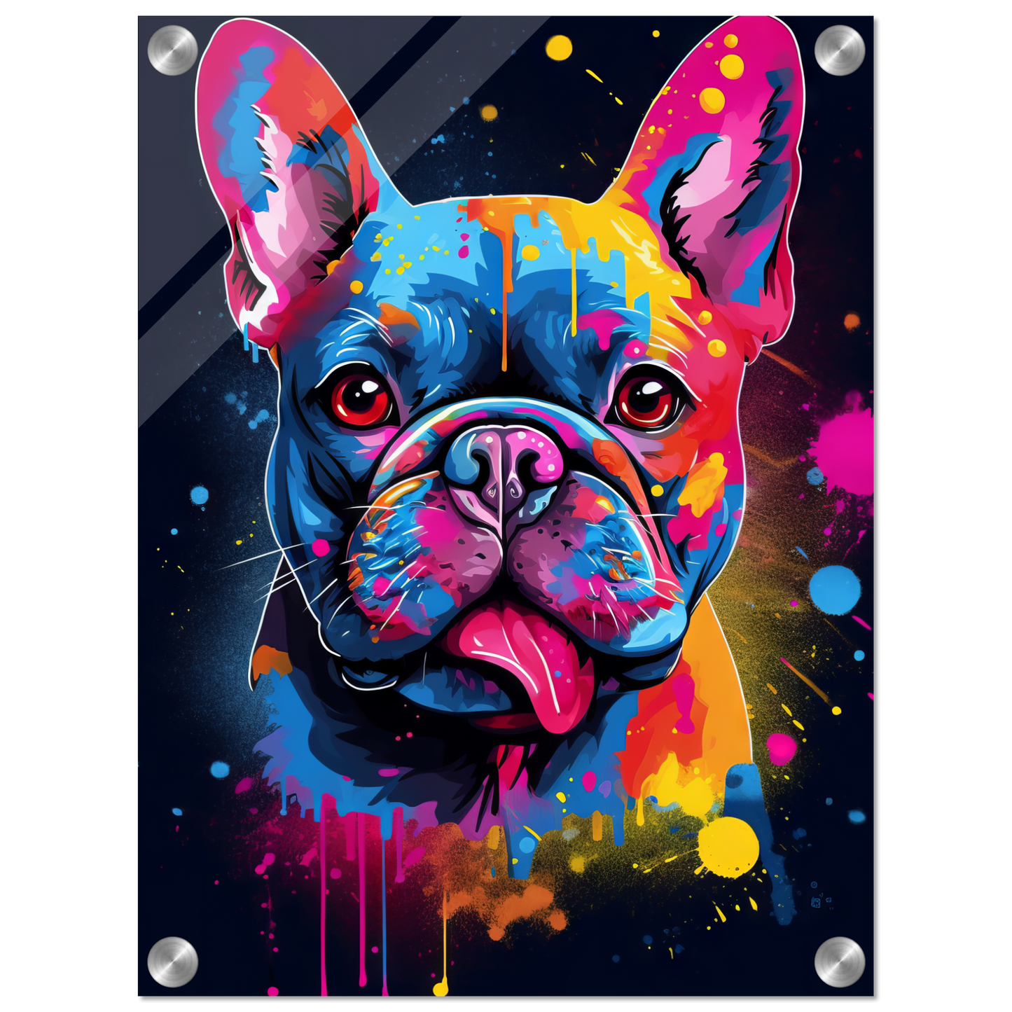 Hund French Bulldog Pop-Art (DOG66)