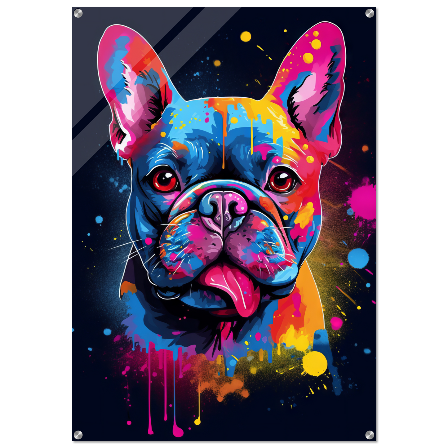 Hund French Bulldog Pop-Art (DOG66)