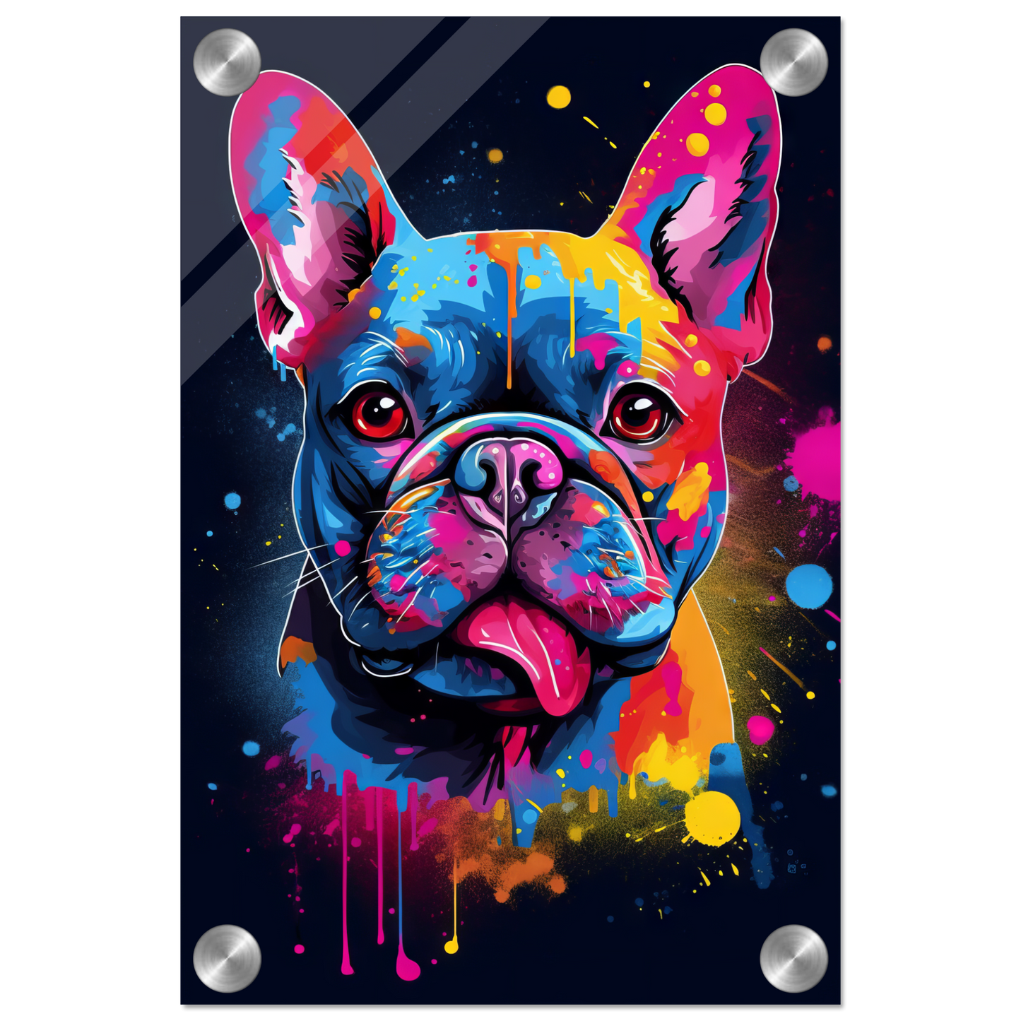 Hund French Bulldog Pop-Art (DOG66)