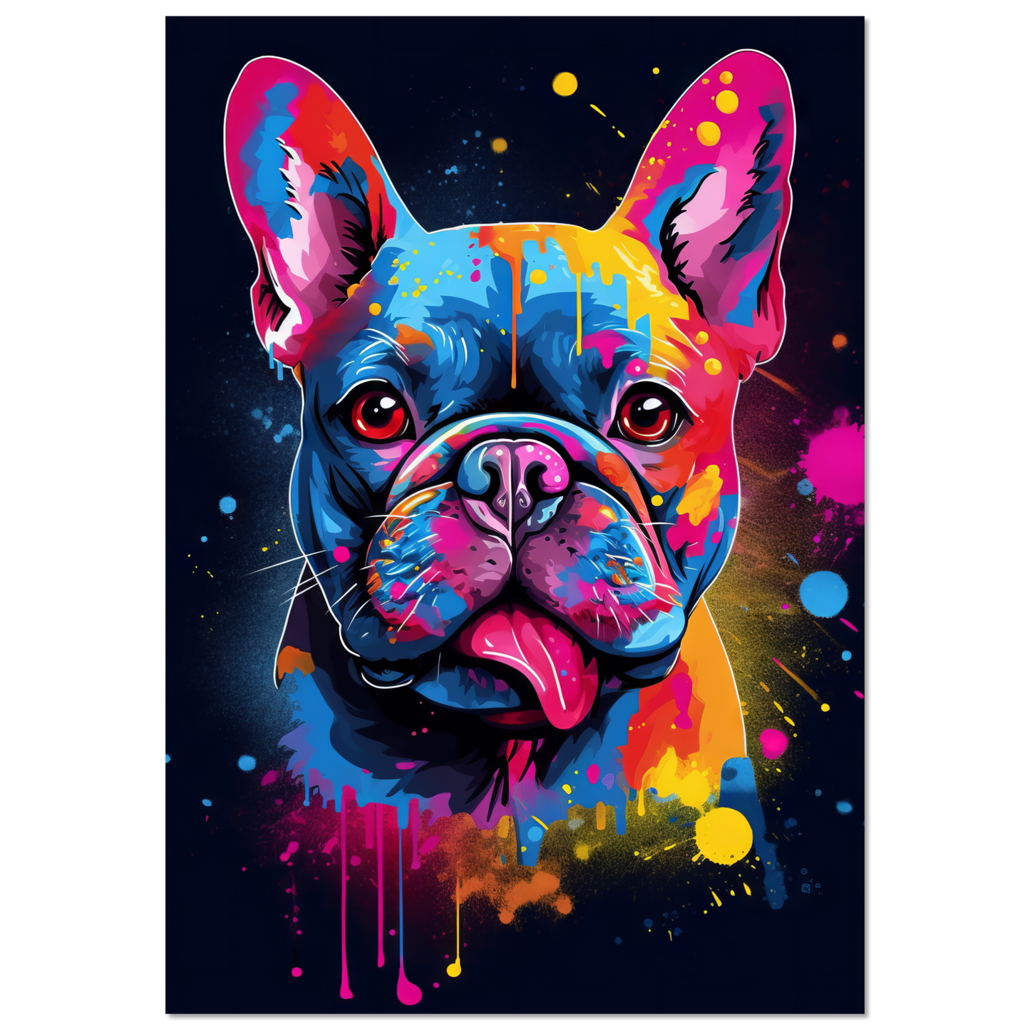 Hund French Bulldog Pop-Art (DOG66)