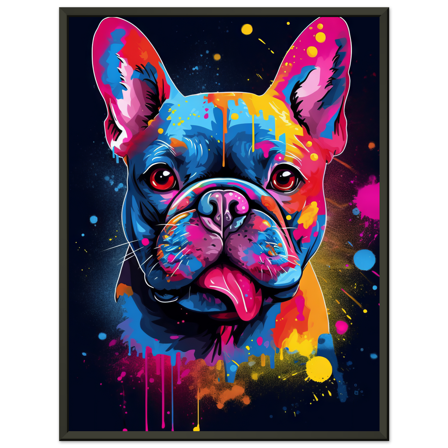 Hund French Bulldog Pop-Art (DOG66)