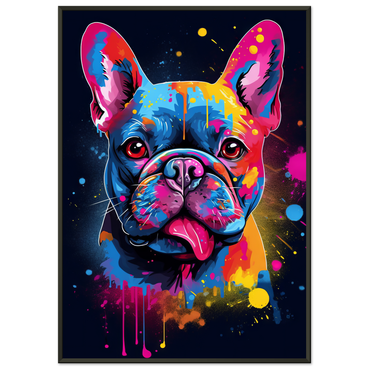 Hund French Bulldog Pop-Art (DOG66)