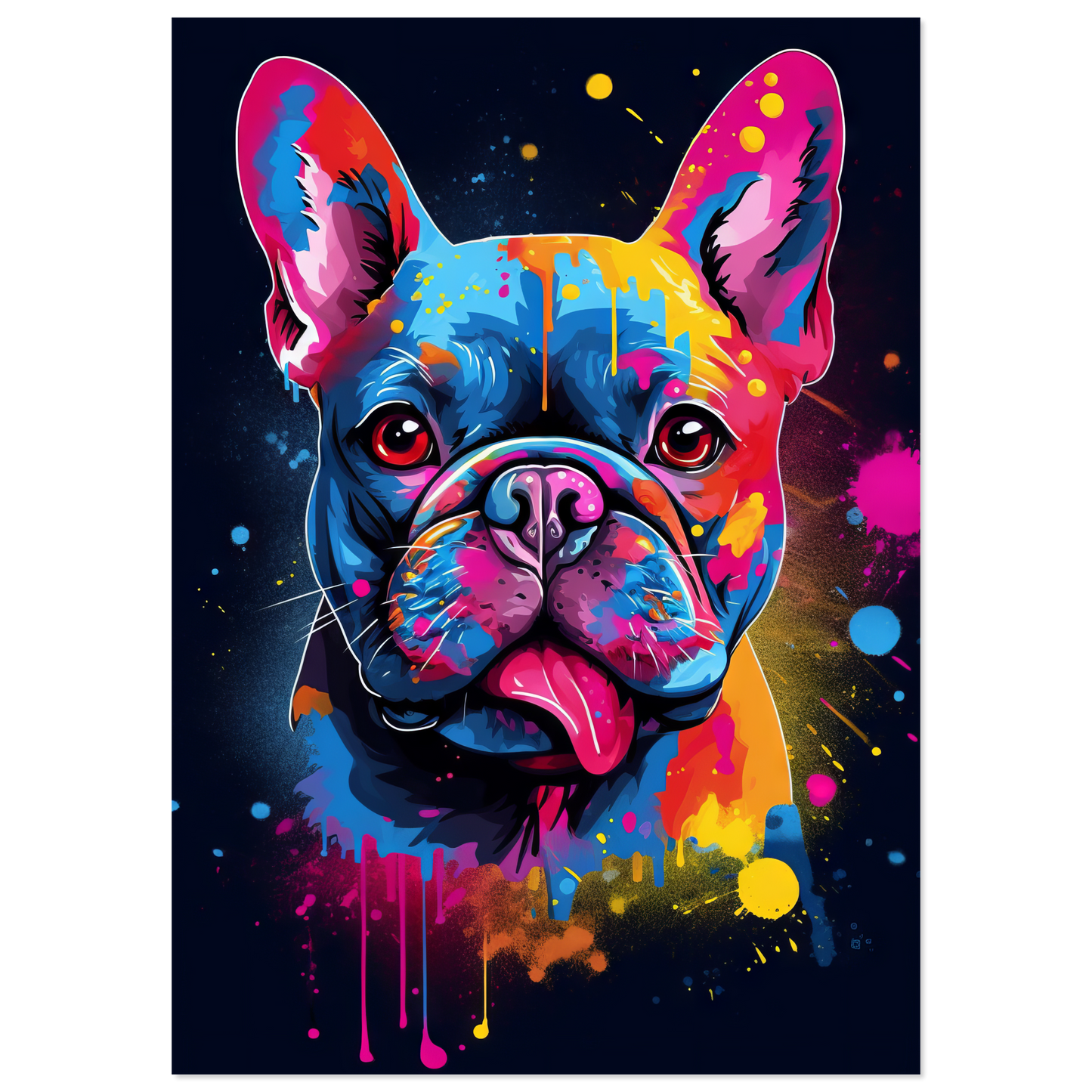 Hund French Bulldog Pop-Art (DOG66)
