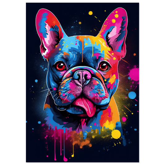 Hund French Bulldog Pop-Art (DOG66)