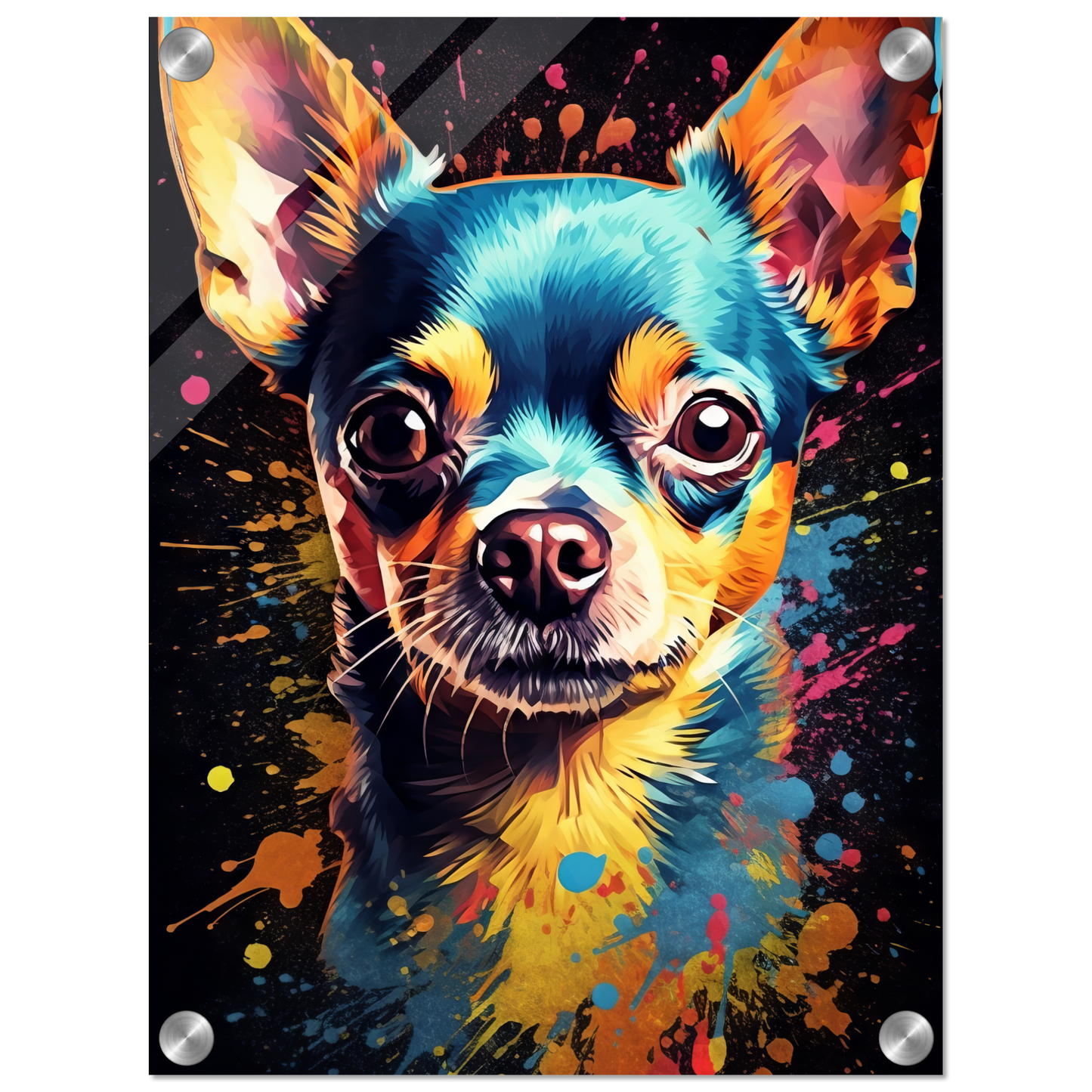 Dog Chihuahua pop art (DOG70)