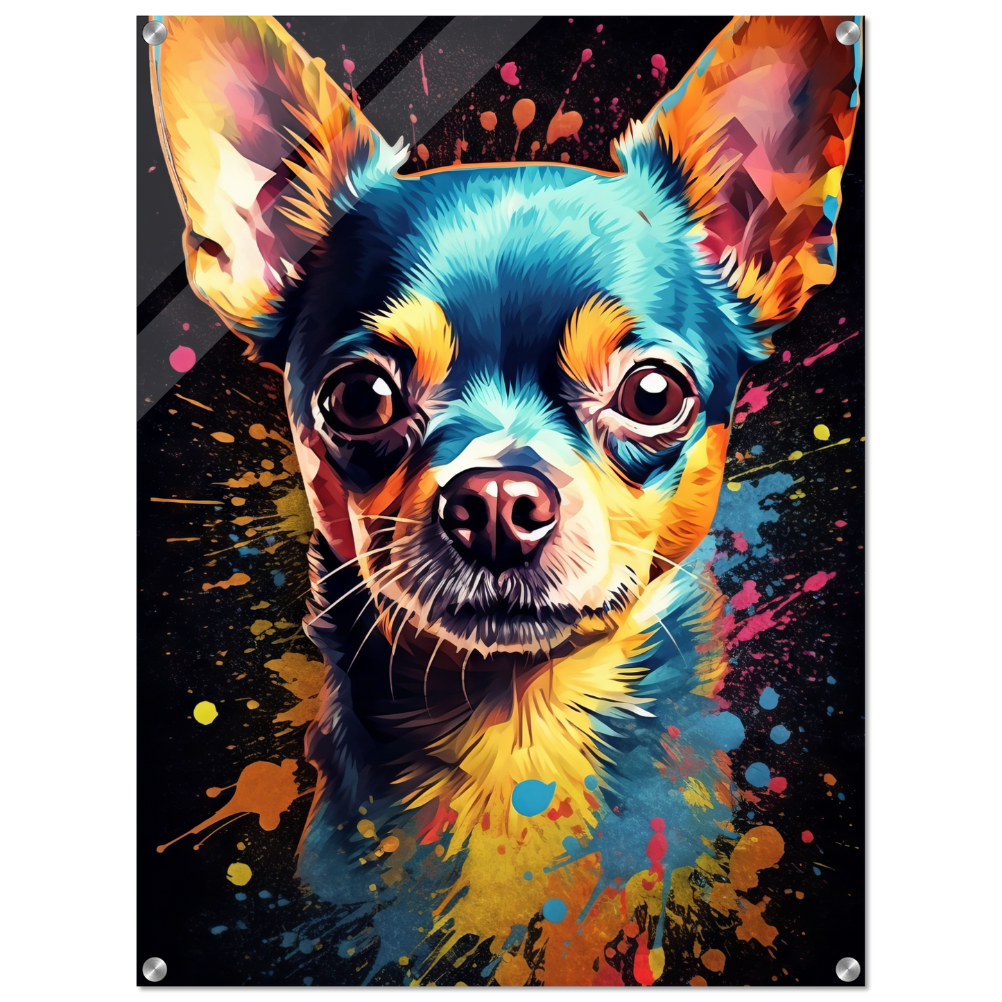 Dog Chihuahua pop art (DOG70)