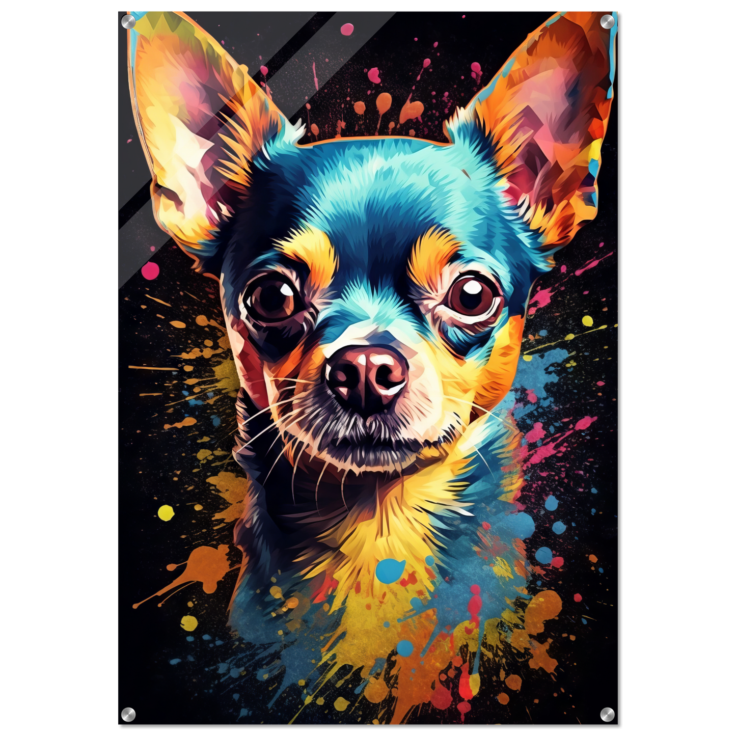 Dog Chihuahua pop art (DOG70)