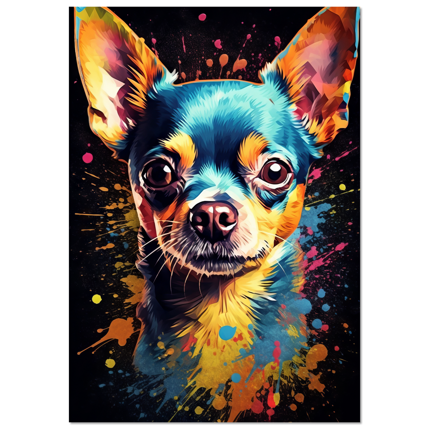 Dog Chihuahua pop art (DOG70)