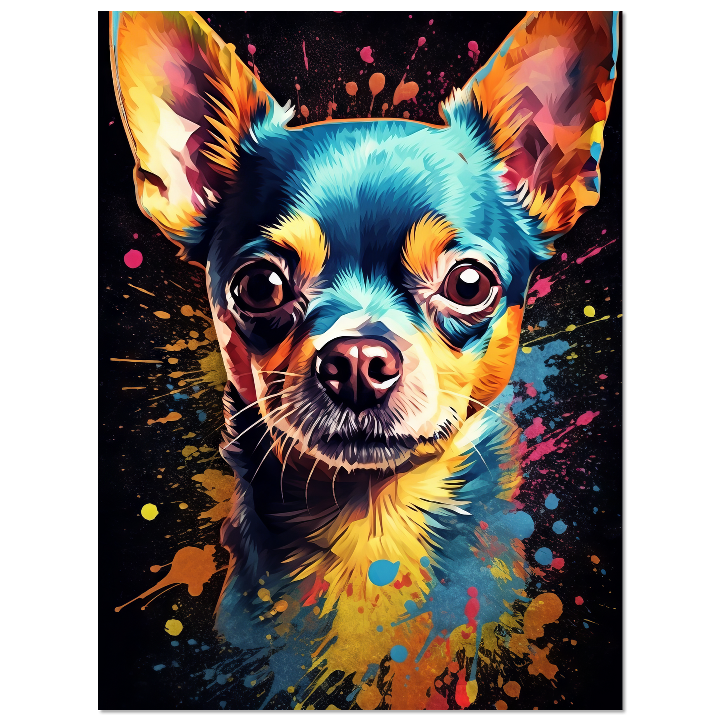 Dog Chihuahua pop art (DOG70)