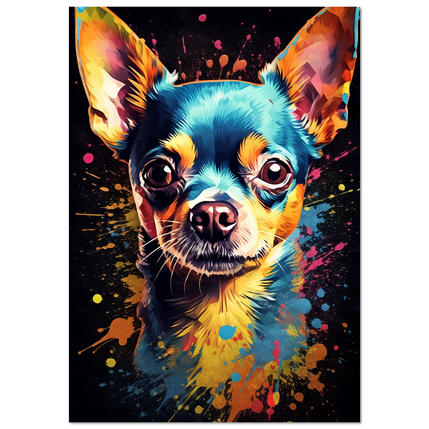 Dog Chihuahua pop art (DOG70)