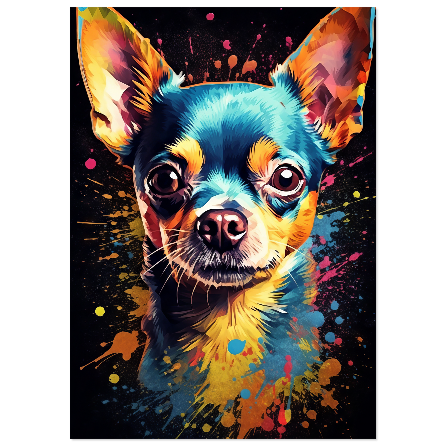 Dog Chihuahua pop art (DOG70)