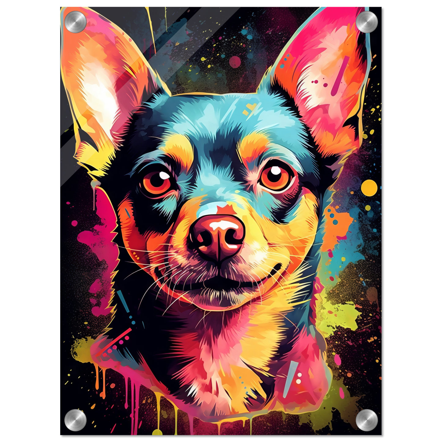 Dog Chihuahua pop art (DOG72)
