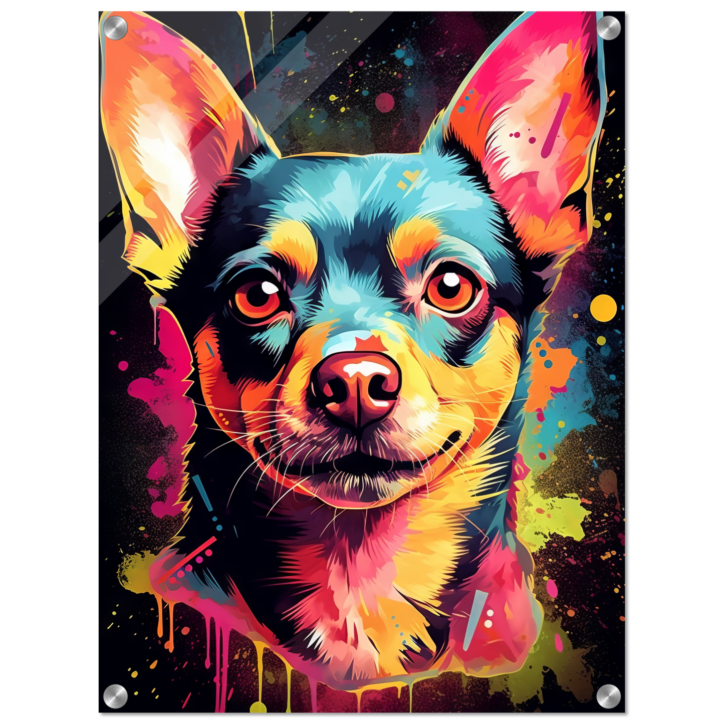 Dog Chihuahua pop art (DOG72)