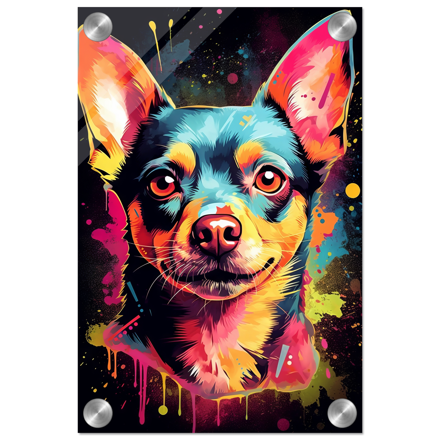 Dog Chihuahua pop art (DOG72)