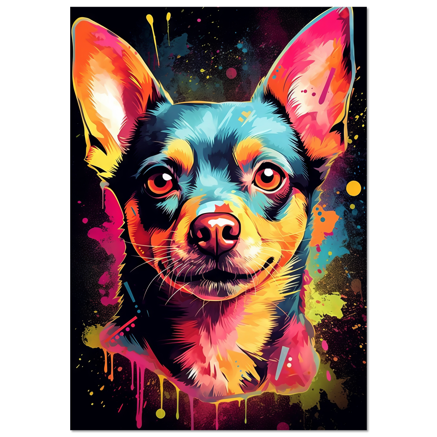 Dog Chihuahua pop art (DOG72)