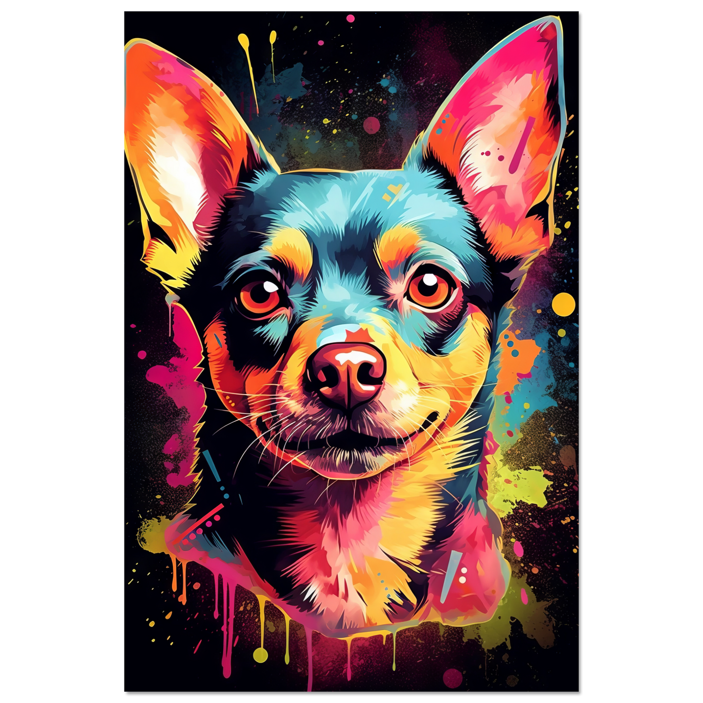 Dog Chihuahua pop art (DOG72)
