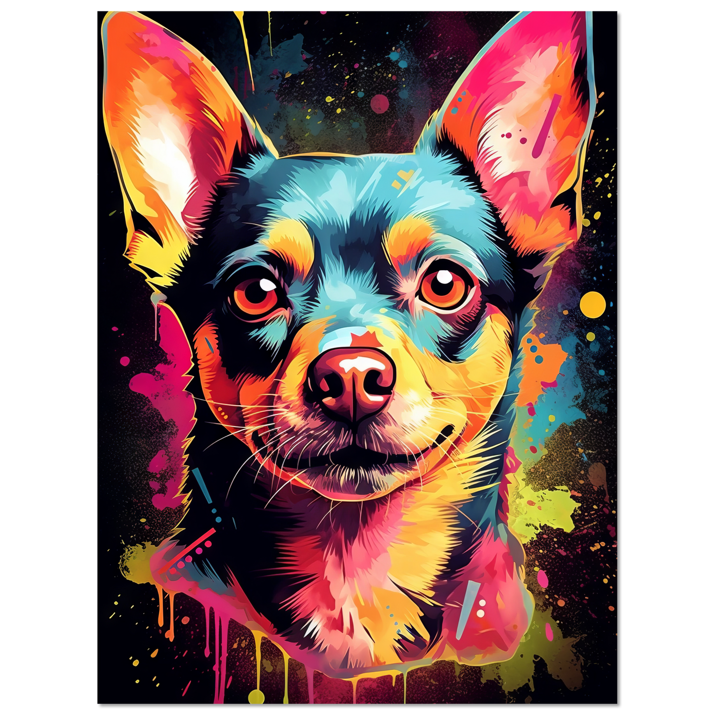 Dog Chihuahua pop art (DOG72)