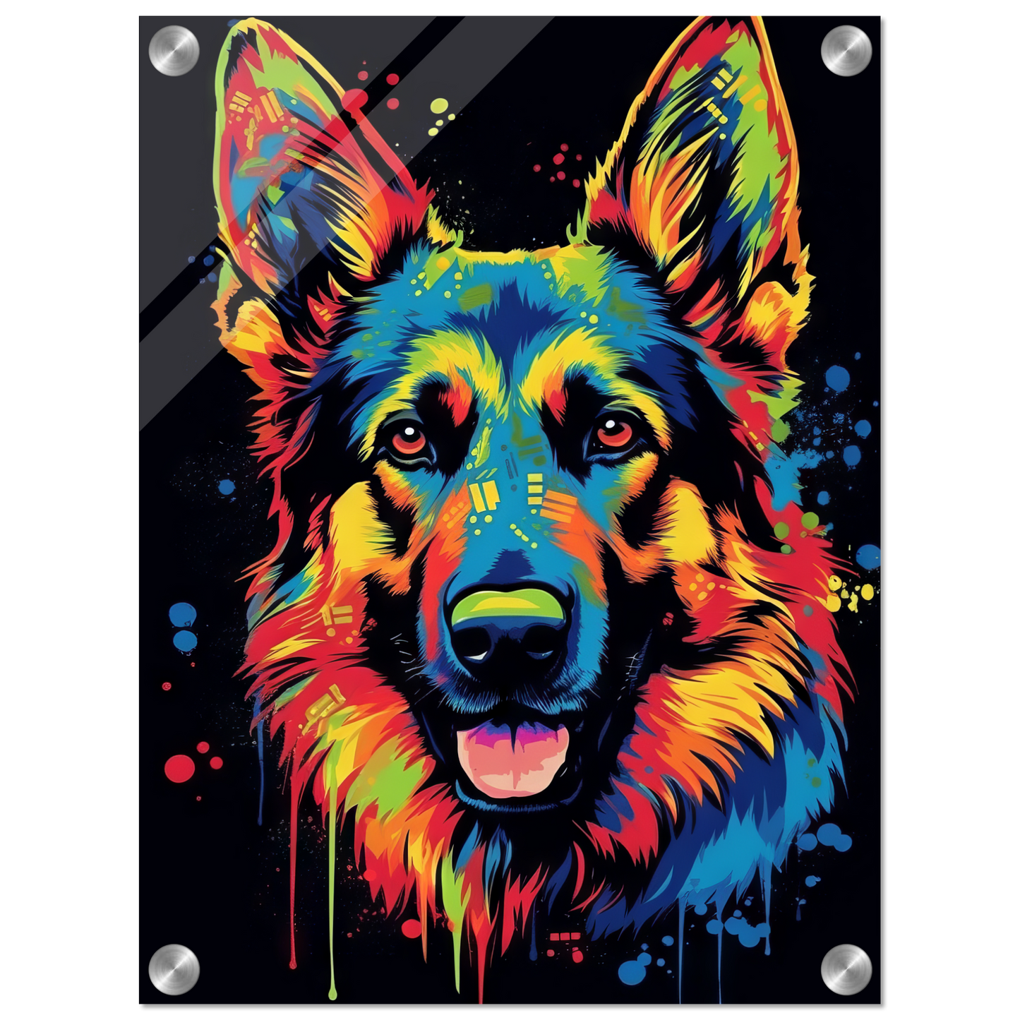Dog German Shepherd Pop Art (DOG74)