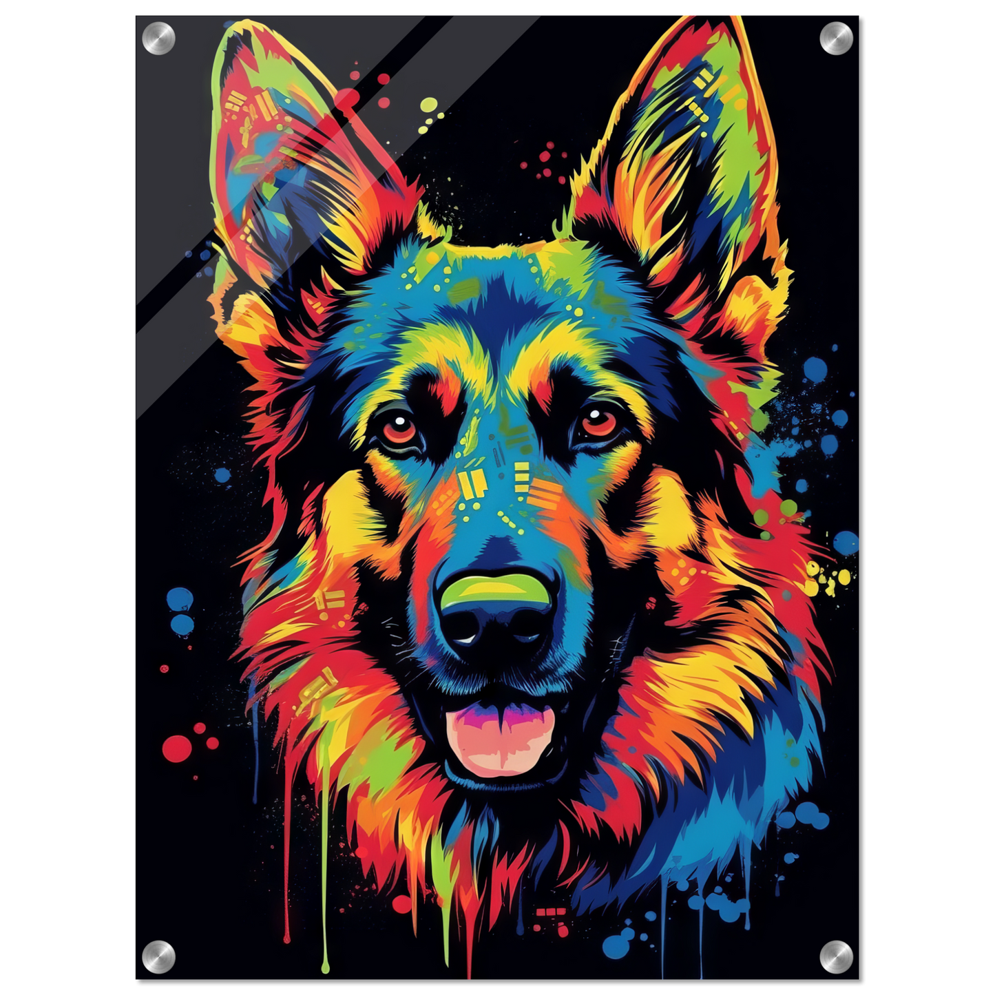Dog German Shepherd Pop Art (DOG74)