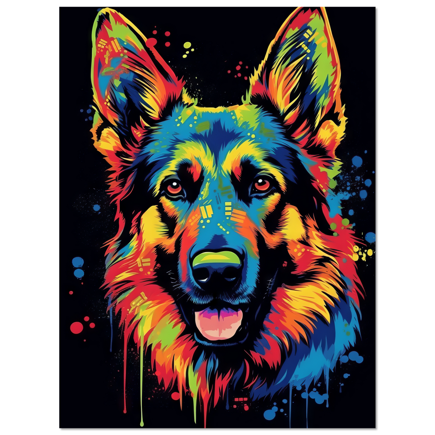 Dog German Shepherd Pop Art (DOG74)
