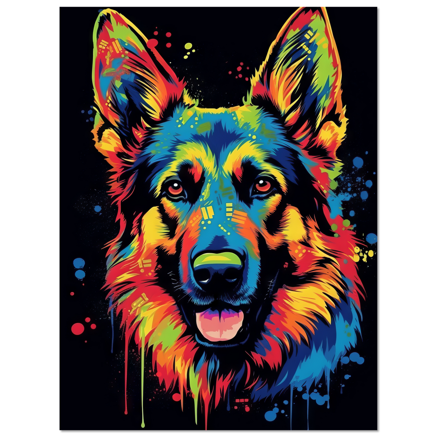 Dog German Shepherd Pop Art (DOG74)