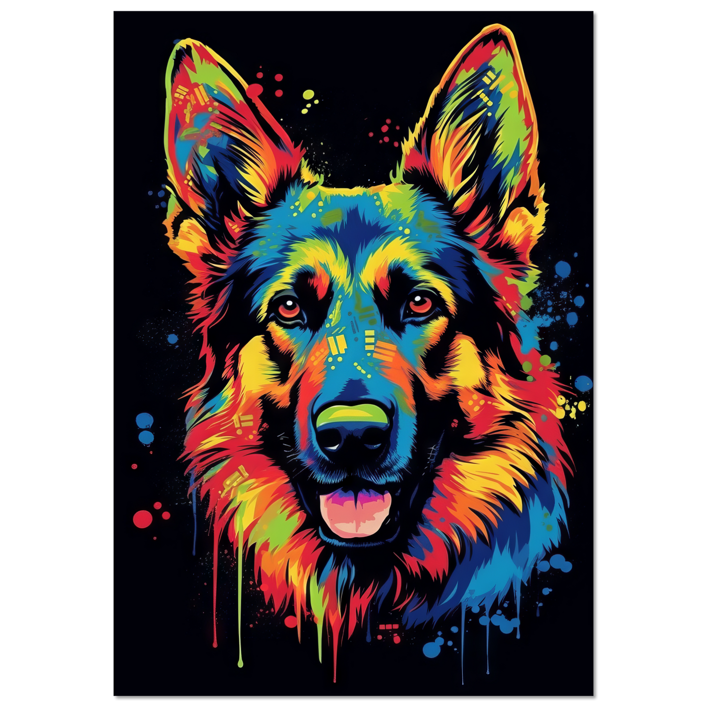 Dog German Shepherd Pop Art (DOG74)