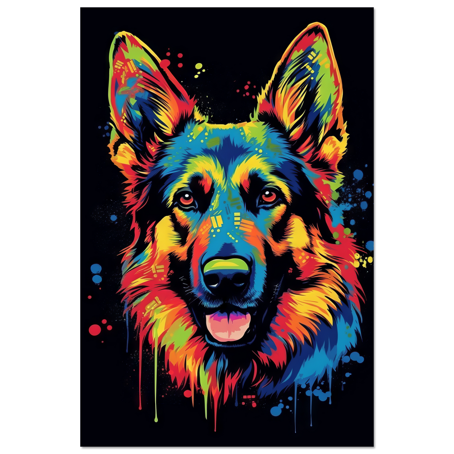 Dog German Shepherd Pop Art (DOG74)