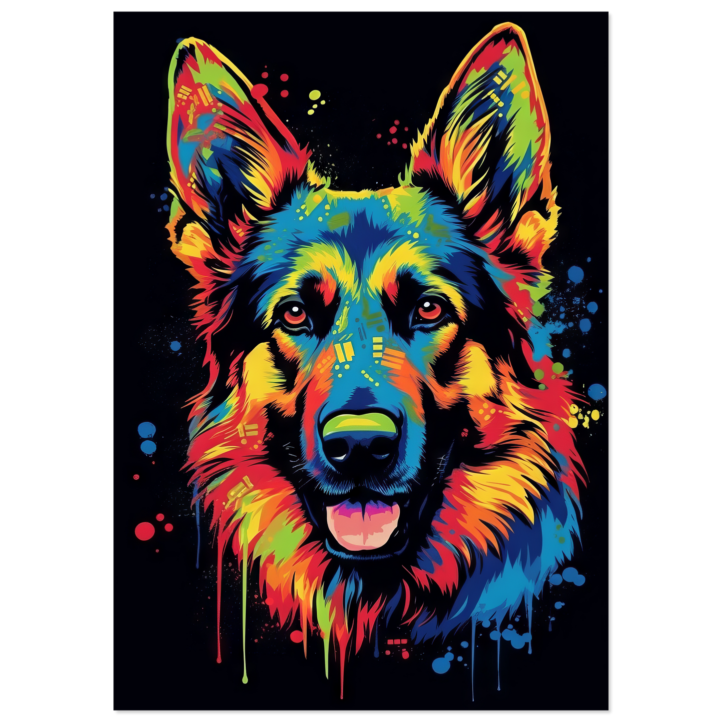 Dog German Shepherd Pop Art (DOG74)