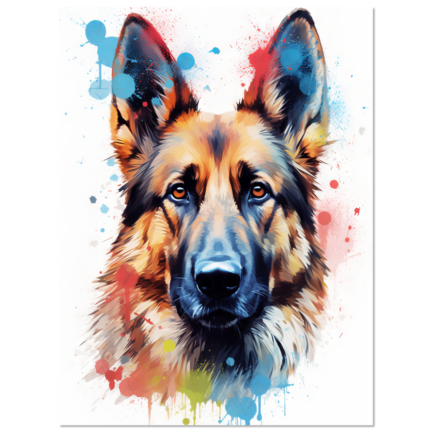 Dog German Shepherd Pop Art (DOG80)
