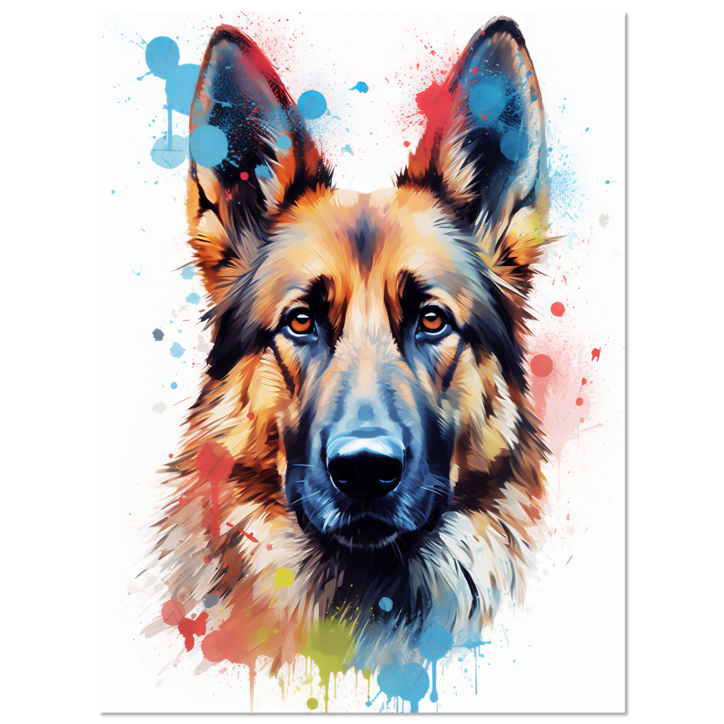 Dog German Shepherd Pop Art (DOG80)