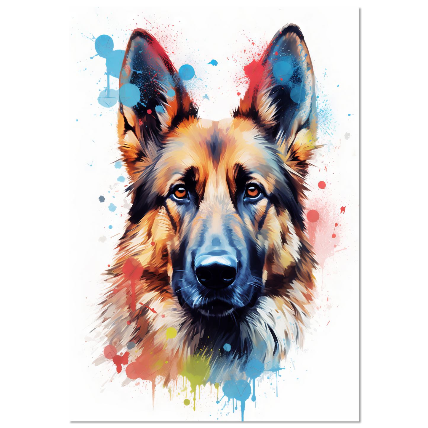 Dog German Shepherd Pop Art (DOG80)