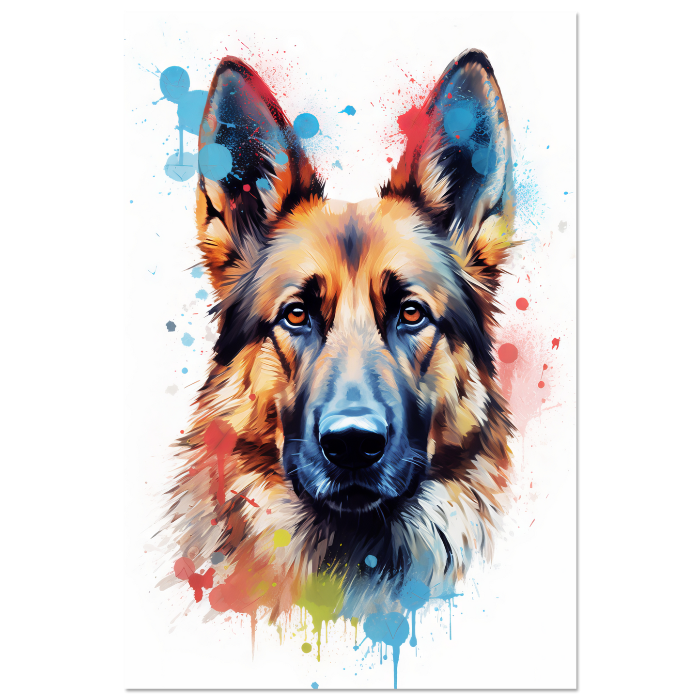 Dog German Shepherd Pop Art (DOG80)