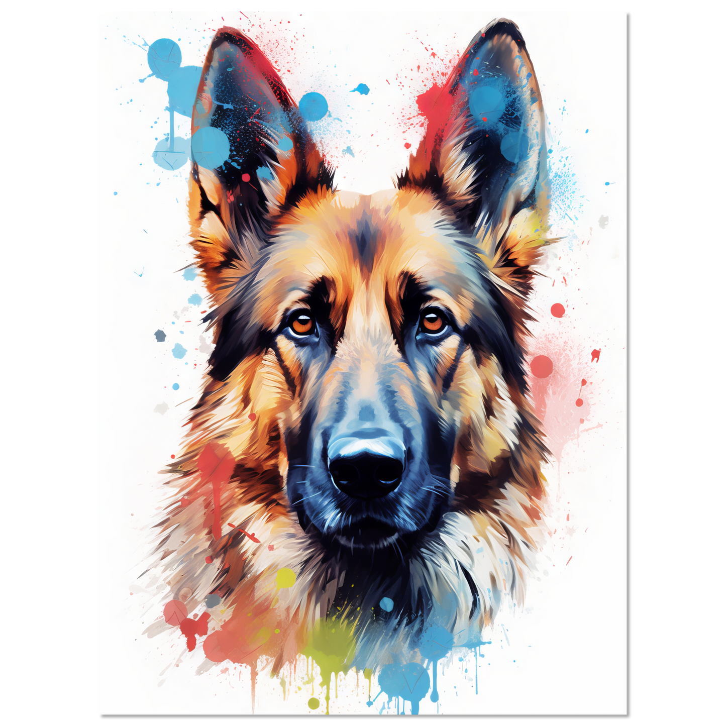 Dog German Shepherd Pop Art (DOG80)